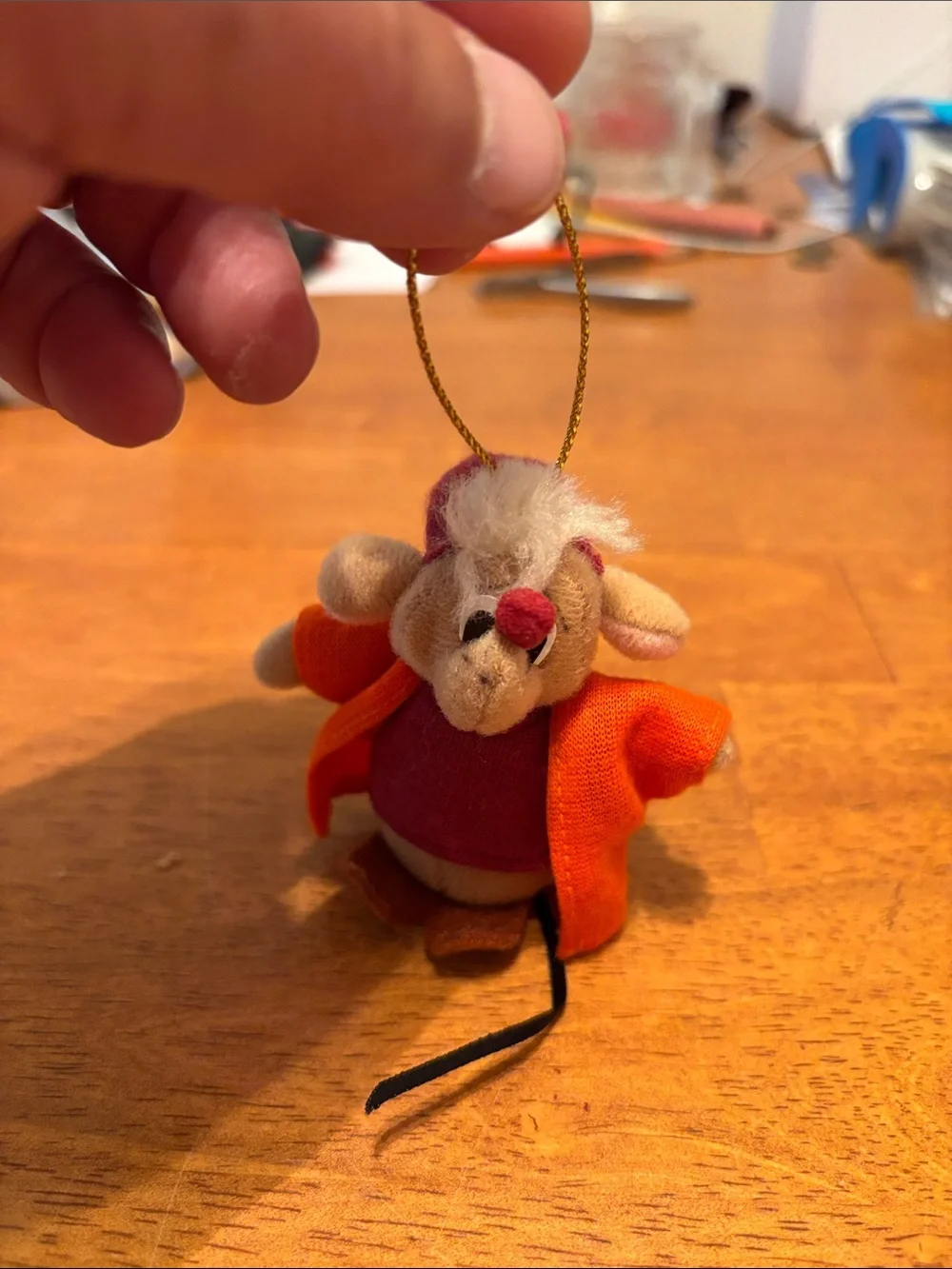 Disney Orange & Pink Mouse Hanging Ornament